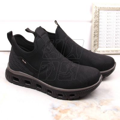 6. Rieker W RKR616 comfortable slip-on ankle boots, black