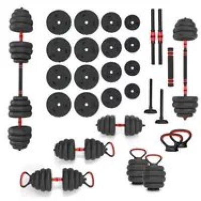 13. HMS SGN140 6-in-1 weight set (barbell, dumbbells and kettlebell) 40kg