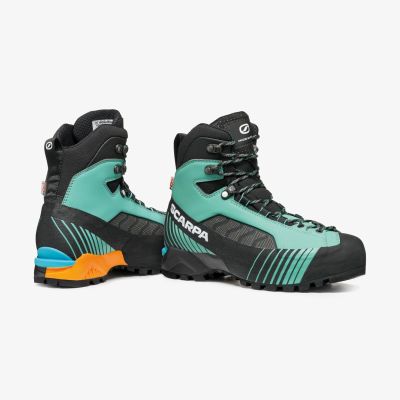 6. Scarpa Ribelle Lite HD Women's Mountaineering Boots - Aqua Green/Aqua Green