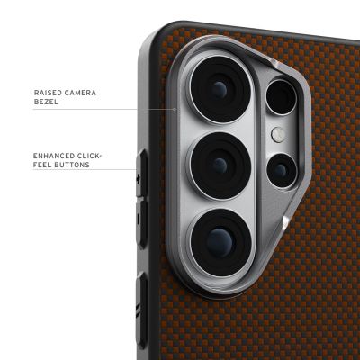 4. UAG Fibr Armr Magnet – case with built-in magnetic module for Samsung Galaxy S26 Ultra (orange/charcoal)