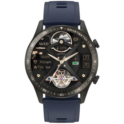 8. Smartwatch Gravity Black 2 Straps GT10-5