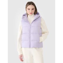 Women's down vest with synthetic filling 4FWSS25TVJAF183-52S