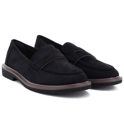 8. Women's suede lords shoes black Vinceza 62335
