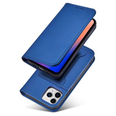 3. Magnet Card Case for iPhone 12 Pro Max Pouch Card Wallet Card Holder Blue