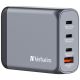 Verbatim GaN GNC-100 4-PORT 100W/USB A/C Mains Charger (EU/UK/US)