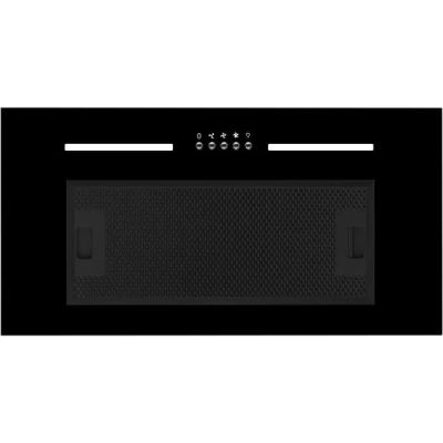 2. Built-in kitchen hood MPM-54-OWS-02 black glass, LED lighting, absorber and extractor