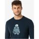 2. Men’s SUPER.NATURAL M Gogeanie Brush LS Long-Sleeve Shirt, Navy Blue