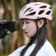 7. Rockbros Bike Helmet with Visor, Detachable UV Goggles, Detachable Visor, Unisex - Pink