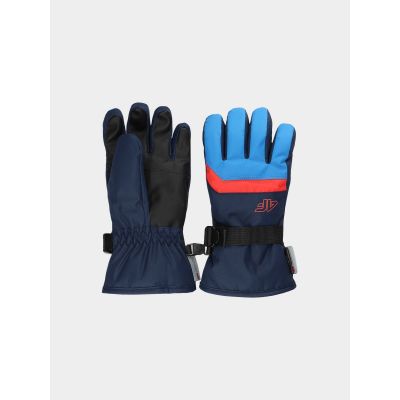 Boys' ski gloves 4F Junior 4FJWAW24AFGLM129-33S