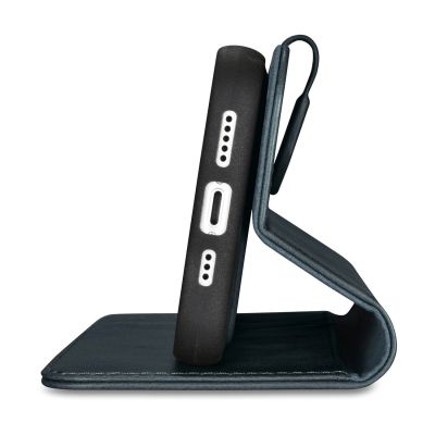 7. iCarer Oil Wax Wallet Case 2in1 Case iPhone 14 Anti-RFID Leather Flip Case Blue (WMI14220721-BU)