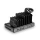 4. Lindy 73436 Charging Station Organizer, Freestanding, Aluminium, Plastic, Black, Grey