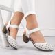 41. Rieker W RKR650 comfortable leather sandals white