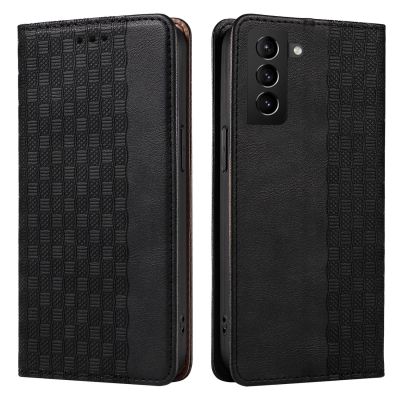 12. Magnet Strap Case Case for Samsung Galaxy S22 + (S22 Plus) Pouch Wallet + Mini Lanyard Pendant Black