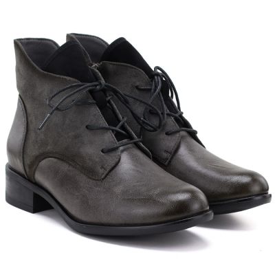 8. Women's insulated ankle boots, gray, Jezzi ASA198-15