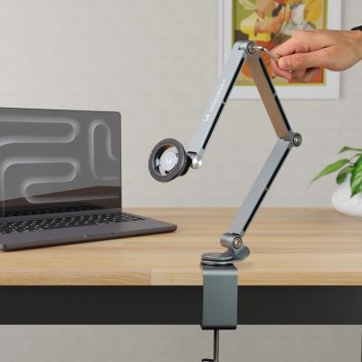 4. Wozinsky WTY0YS1 magnetic holder, 360° rotating, solid, for phone and tablet - gray