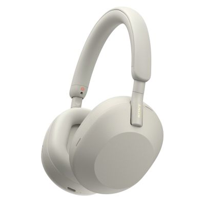 Sony WH-1000XM5 on-ear bluetooth headphones silver