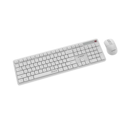 3. GEMBIRD WIRELESS KEYBOARD + MOUSE SET SILENT KEY PRO BUSINESS, WHITE, US LAYOUT