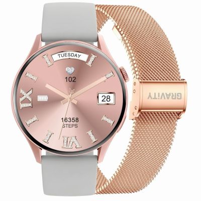 Smartwatch Gravity Rose Gold Strap + Bracelet GT11-8