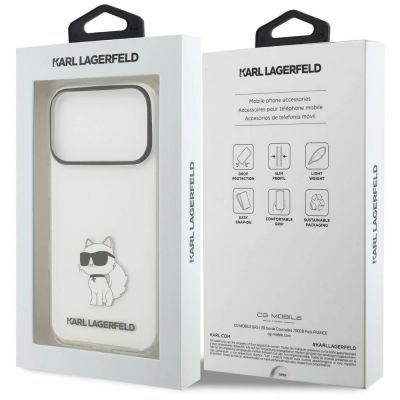 8. Karl Lagerfeld IML NFT Choupette Case for iPhone 18 Pro / 17 Pro - Transparent