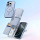 3. Dux Ducis Lawa Leather Case for iPhone 16 Pro Max with Detachable Magnetic Wallet - Blue
