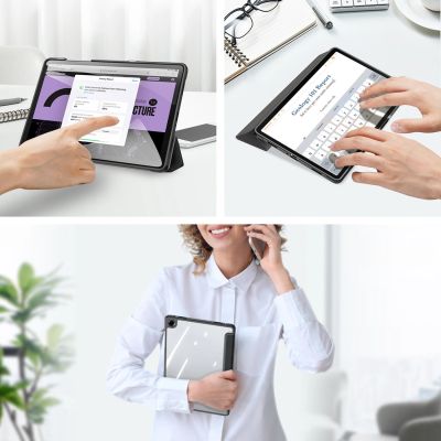 8. Dux Ducis Toby Armored Flip Case for Samsung Galaxy Tab A11 Plus/A9 Plus - Black