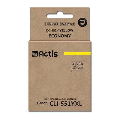 Actis KC-551Y Ink (replaces Canon CLI-551Y; Standard; 12 ml; Yellow)