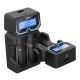 4. XTAR CHARGER FOR CYLINDRICAL LI-ION 18650 BATTERIES COMPATIBLE WITH PROTECTED CELLS 20700/21700 X2