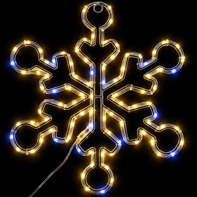 3. DECORATIVE HANGING SNOWFLAKE 32.5 CM 100LED TRIMER WARM WHITE