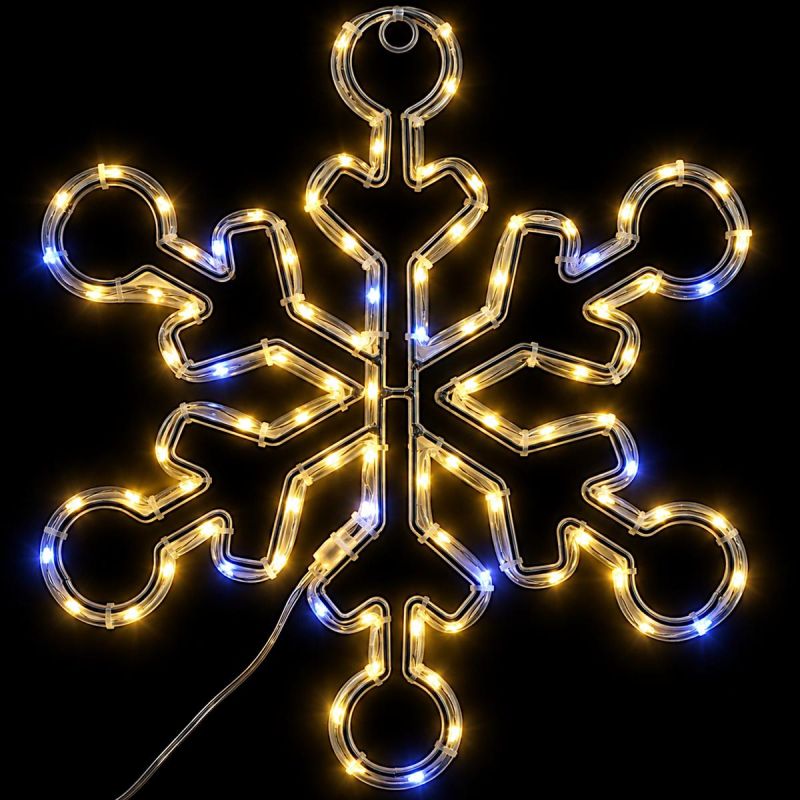 3. DECORATIVE HANGING SNOWFLAKE 32.5 CM 100LED TRIMER WARM WHITE