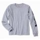 Carhartt Sleeve Logo T-Shirt L/S - heather grey, size: L