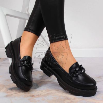 5. Leather shoes with chain Filippo W PAW252C black