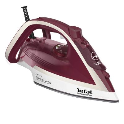 2. Tefal Ultimate Pure FV6810 Steam Iron 2800W Red, Silver