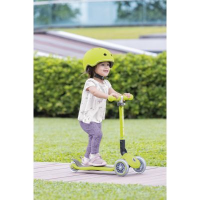 12. Globber Foldable 3-Wheel Scooter Lights Lime Green Jr 437-106