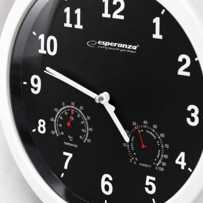 16. Esperanza LYON EHC016K wall clock (black)