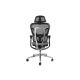 3. Ergonomic Office Chair + Headrest/Armrests Gray Solid Retail Equipment
