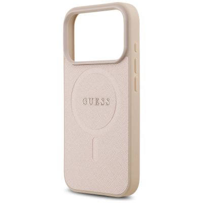 6. Guess Saffiano Classic Logo MagSafe Case for iPhone 17 Pro - Pink