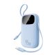 2. Baseus EnerFill FC31 20000mAh 45W Power Bank with Display with USB-C and Lightning Cables - Blue