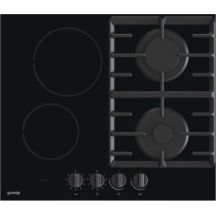 GORENJE GCE691BSC gas-ceramic hob 60 cm | 4 ceramic zones + 1 gas burner | electric ignition | black