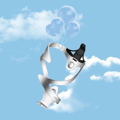 4. Rockbros 2017-11AS Aluminum Bike Bottle Holder - White