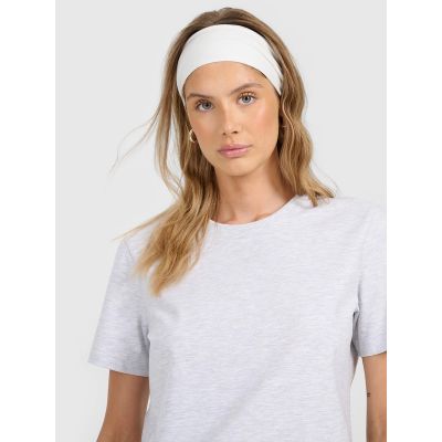 5. Women's regular plain T-shirt 4F 4FRMM00TTSHF3617-27M