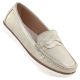Women's gold moccasin shoes Vice Versa 834281