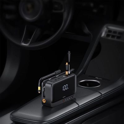 13. Jump starter Baseus Super Energy BS-CH013 4in1 600A with flashlight / powerbank 6000mAh / compressor - black