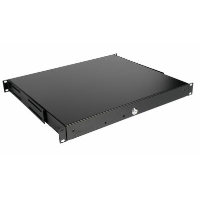 19" Drawer Equipment for 1U Server Cabinets, Lockable, BK (EZD-1-B)