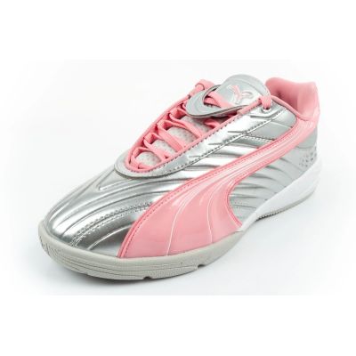3. Puma sports shoes sneakers youth V-S2 Goalgetter fashionable silver