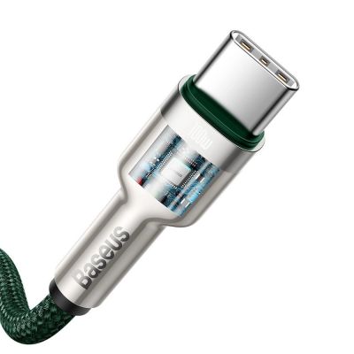 4. Baseus Cafule Series Metal Data USB-C / USB-C PD QC SCP 100W 5A 2 m cable - green