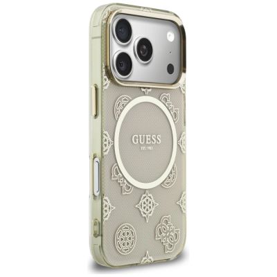 4. Guess IML Peony Dot MagSafe Case for iPhone 17 Pro - Beige
