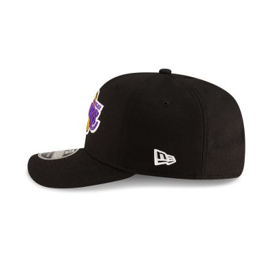 5. New Era 9SEVENTY Los Angeles Lakers NBA Team Black Stretch Snapback Cap - 60755450
