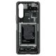 3. Spigen Ultra Hybrid Case for Sony Xperia 10 V - Dark Gray (Zero One Pattern)