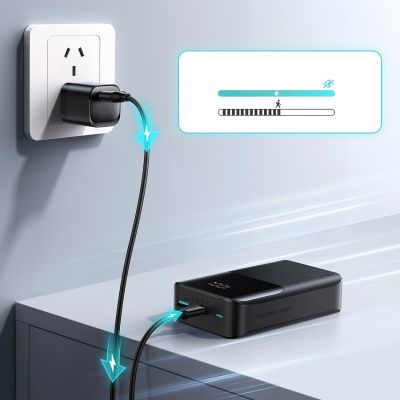 9. Joyroom JR-QP192 Star Series Mini 20000mAh 22.5W Powerbank with Digital Display - Black