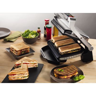 8. Tefal OptiGrill GC712D34 Grill (tabletop – closed; 2000 W; inox colour)